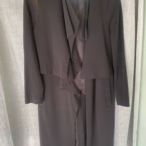 Elegant Black Drape Coat